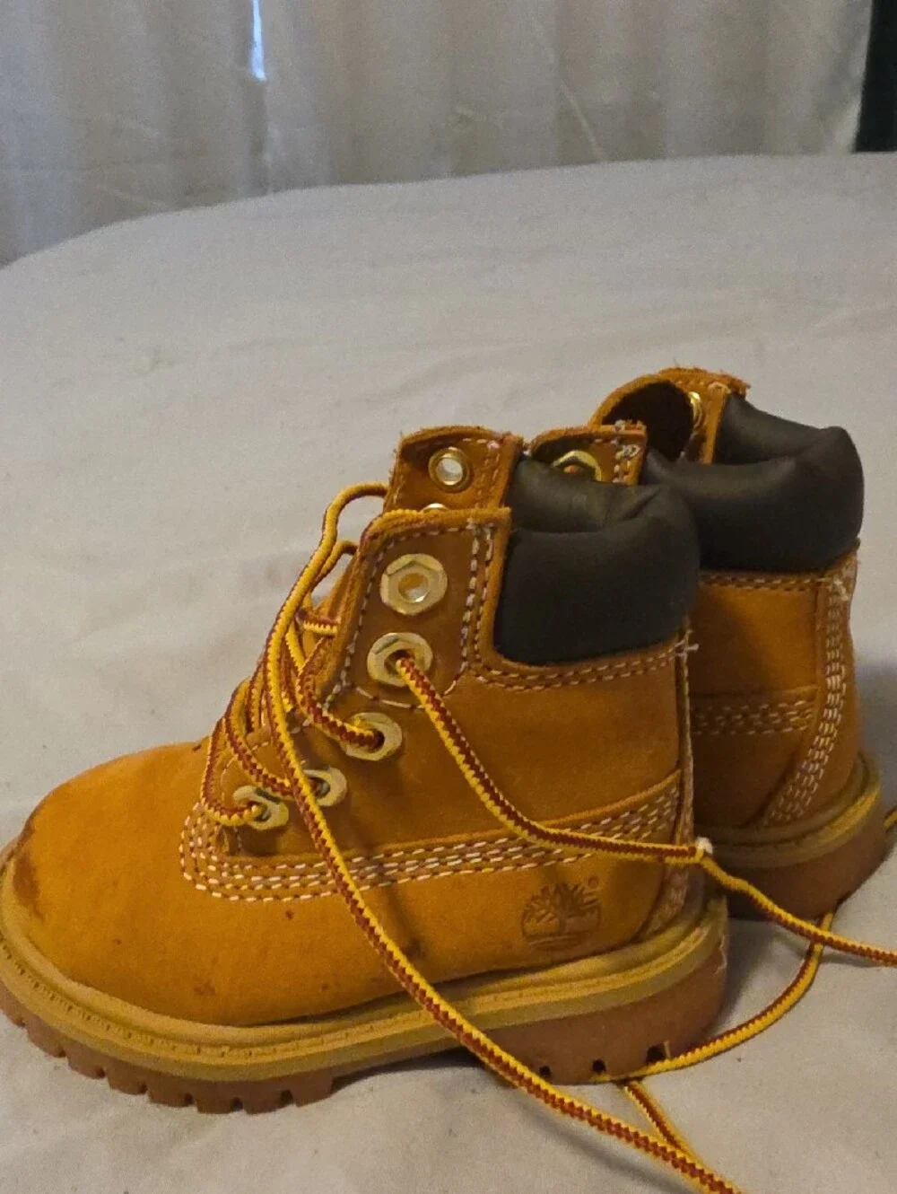 Timberland Kids Wheat Suede Lace-Up Boots